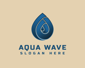Blue Water Droplet logo design