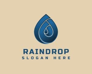 Blue Water Droplet logo design