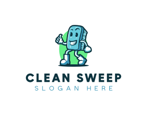 Clean Washing Scrub logo design