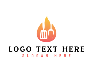 Barbecue Grill Flame logo