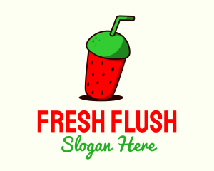 Watermelon Fresh Drink logo design