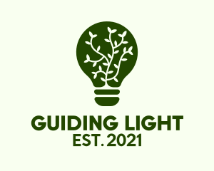 Green Sprout Light Bulb  logo design