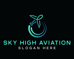 Airplane Aircraft Aviation logo