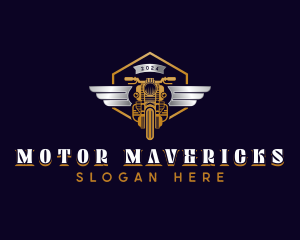 Motorcycle Racing Wings logo design