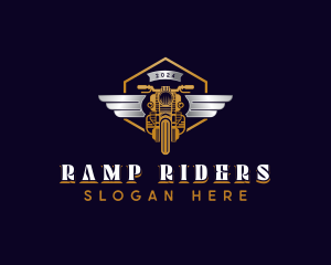 Motorcycle Racing Wings logo design