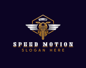 Motorcycle Racing Wings logo design