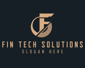 Cyber Technology Letter F logo design