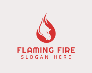 Angry Flame Horse logo design