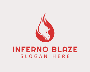 Angry Flame Horse logo design