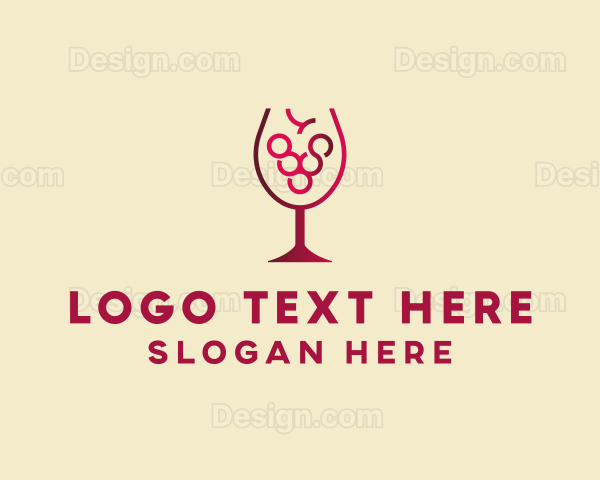 Grape Wine Glass Logo