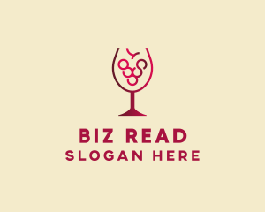 Grape Wine Glass  logo design