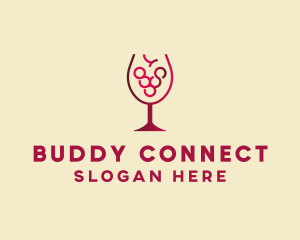 Grape Wine Glass  logo design