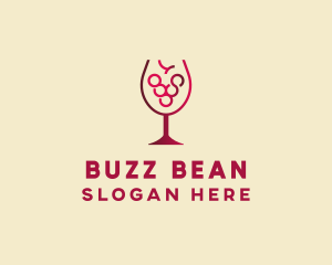 Grape Wine Glass  logo design