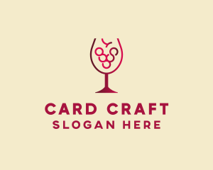 Grape Wine Glass  logo design