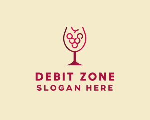 Grape Wine Glass  logo design