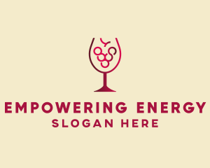 Grape Wine Glass  logo design