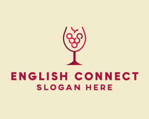 Grape Wine Glass  logo design