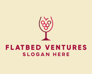 Grape Wine Glass  logo design