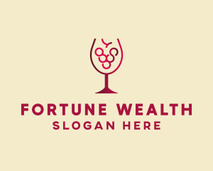 Grape Wine Glass  logo design