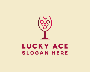 Grape Wine Glass  logo design