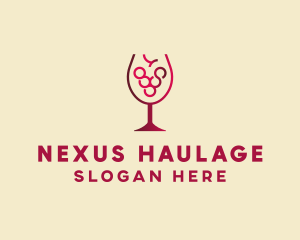 Grape Wine Glass  logo design