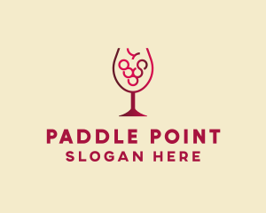 Grape Wine Glass  logo design