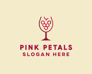 Grape Wine Glass  logo design