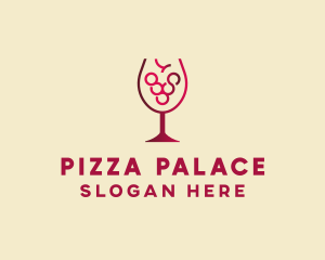 Grape Wine Glass  logo design