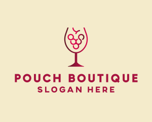 Grape Wine Glass  logo design