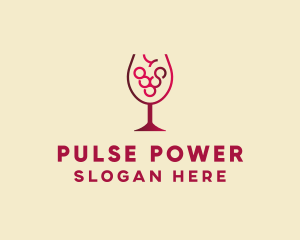 Grape Wine Glass  logo design