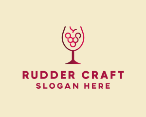 Grape Wine Glass  logo design