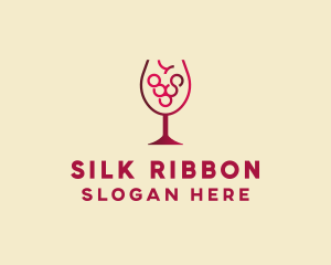 Grape Wine Glass  logo design