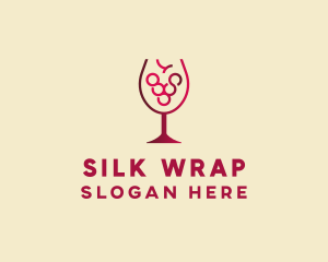 Grape Wine Glass  logo design