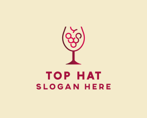 Grape Wine Glass  logo design