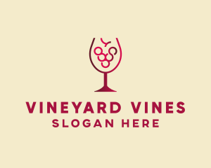 Grape Wine Glass  logo