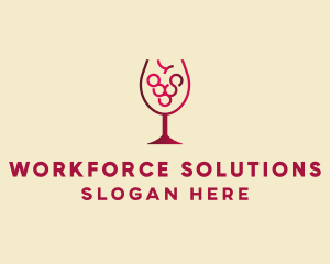 Grape Wine Glass  logo design