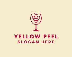 Grape Wine Glass  logo design