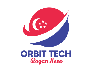 Planet Singapore Orbit logo design