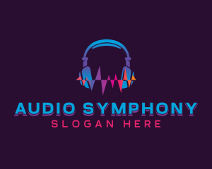 Audio Music Headphones logo design