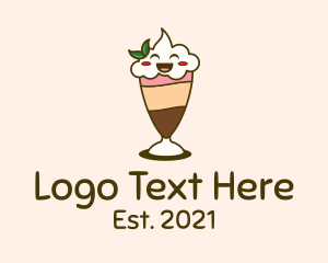Cream - Smiling Face Smoothie logo design