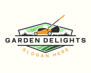 Lawn Care Landscaping Grass logo design