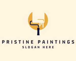 Renovation Paint Roller logo design