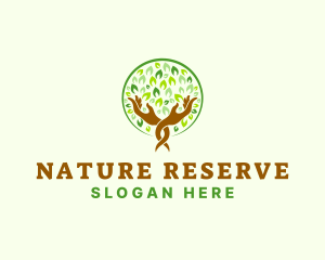 Nature Tree Hand  logo design