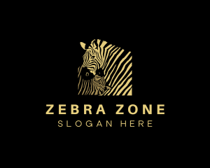 Gradient Zebra Baby logo design