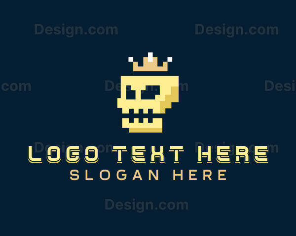 Gaming Pixel Skull Logo