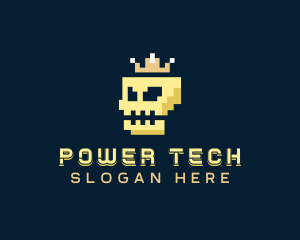 Gaming Pixel Skull Logo