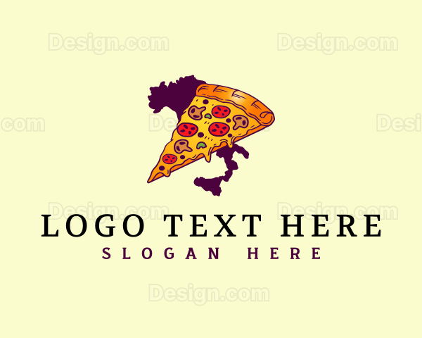 Italy Pizza Slice Logo