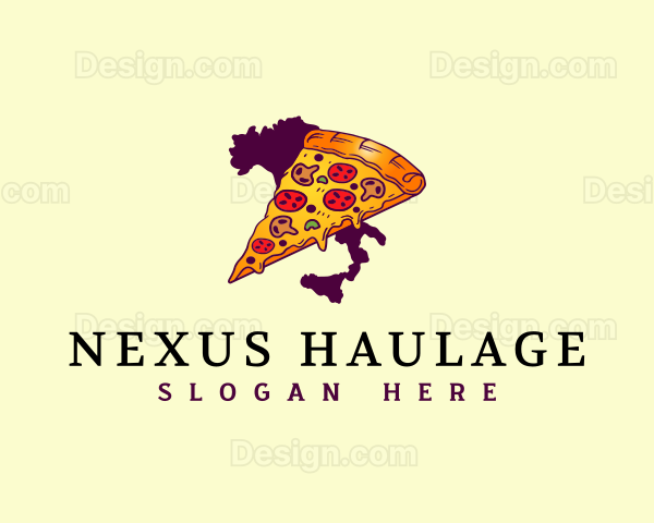 Italy Pizza Slice Logo