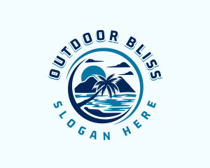 Palm Tree Mountain Resort logo design