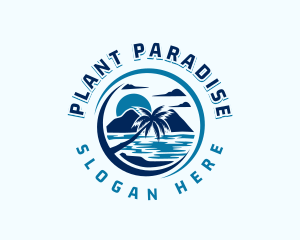 Palm Tree Mountain Resort logo design